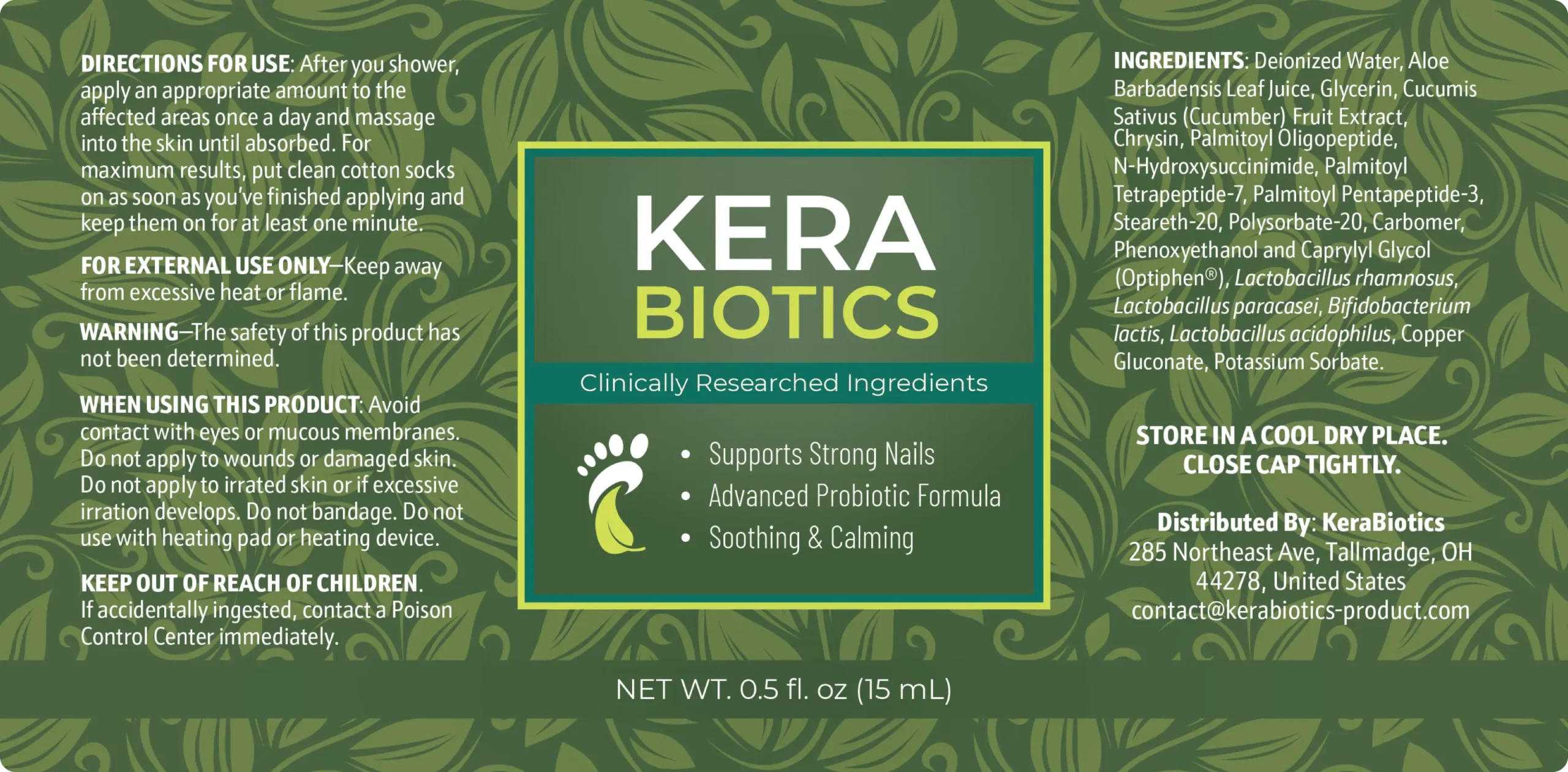 kerabiotics supplement facts