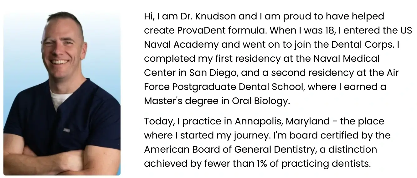 ProvaDent Dental Oral Health Supplement founder