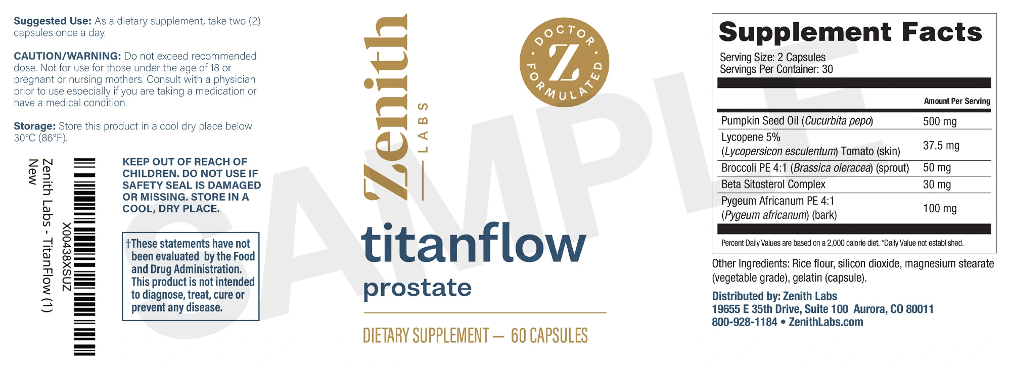 titanflow prostate supplement facts