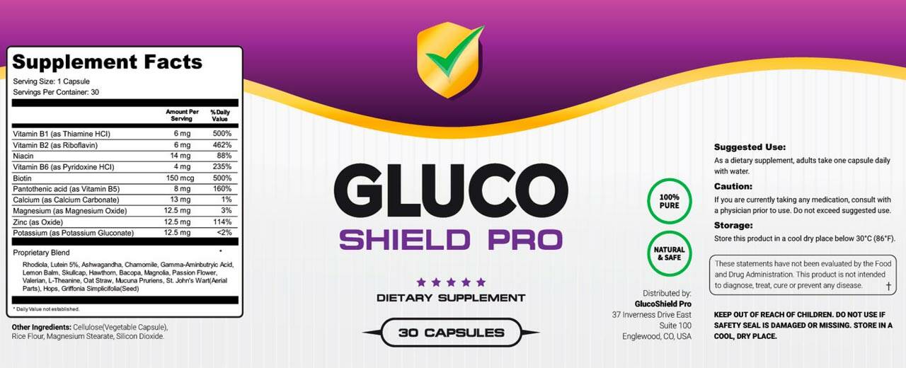 glucoshieldpro supplement facts