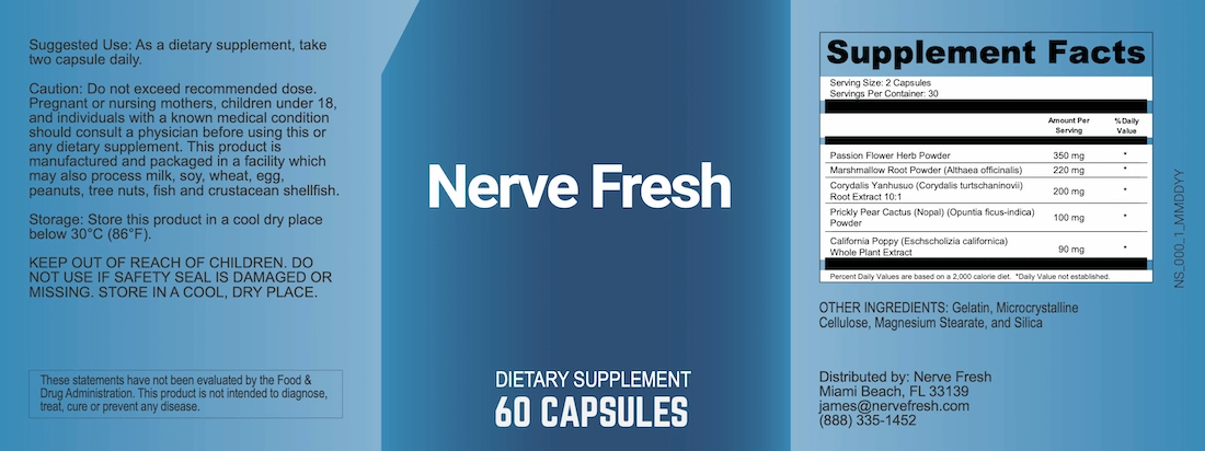 nerve fresh supplement facts